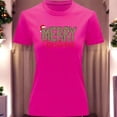 thumbnail image 3 of Playera Blusa Con Estampado Merry Christmas Estilo Animal Print Ropa Para Mujer Color Fucsia Talla Grande Marca Emil SaEs, 3 of 4