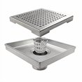 thumbnail image 2 of Neodrain 6-Inch Square Shower Drain with Removable Quadrato Pattern Grate,Brushed 304 Stainless Steel, with Watermark&CUPC Certified, 2 of 3