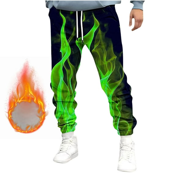 Wavsuf Mens Sweatpants Lightweight Jogger for Men Motion Long Pants Green Size L