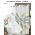 thumbnail image 4 of No Hook Cloth Fabric Shower Curtain with Snap in Liner, Summer Palm Trees Waterproof Shower Curtains Set with See Through Top Window, Tropical Plants Vintage Wood Grain Bath Curtains Shower 72"x84", 4 of 6