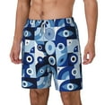 thumbnail image 2 of Balery Evil Eye Mens Swim Trunks Swim Shorts for Men Quick Dry Inseam Beach Shorts with Compression Liner Pocket-Medium, 2 of 9