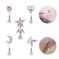 thumbnail image 2 of HOOUN Lip Piercing Moon Stainless Steel Nail Ring Eyebrow Fashion Women Jewelry gift-A, 2 of 9