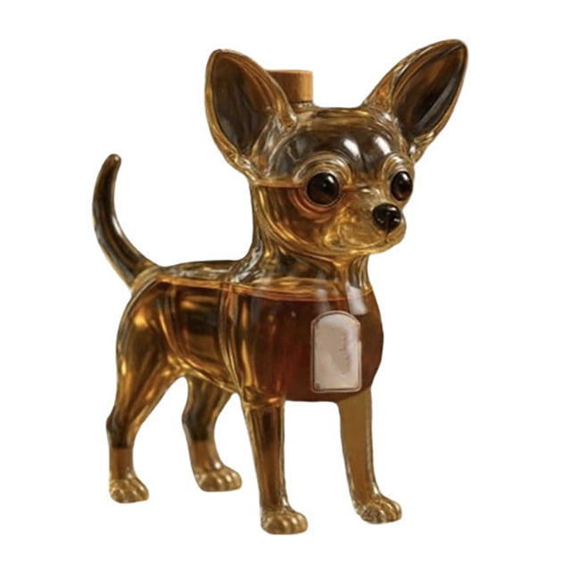 Botella de whisky con forma de elefante y perrito, diseño de animal, botella de vino de cristal, decantador de cristal que realza la belleza.