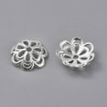 thumbnail image 2 of Alloy Fancy Bead Caps Cadmium Free & Lead Free Flower Silver Color Plated 14x4mm Hole: 2mm DIY, 2 of 2
