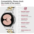thumbnail image 2 of KOMI Replacement Metal Strap Bands for Samsung Galaxy Watch 6 Classic 43mm 47mm/Watch Pro 5 45mm/Watch 4 Classic 42mm 46mm Stainless Steel Business Watch Band for Galaxy Watch 6/5/4 44mm 40mm men, 2 of 7