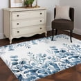 thumbnail image 3 of Area Rugs 2.7'x5', Blue Eucalyptus Leaves Carpet for Living Room Bedroom Dining Room, Watercolor Spring Summer Botanical Throw Kitchen Rugs Non Slip Washable Rectangle Indoor Outdoor Rugs, 3 of 8