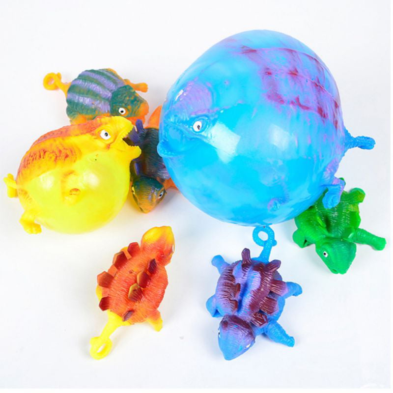 Dinosaur Blow Up Inflatable Balloon Ball Funny Bouncing Stress Sensory Toy U1U8 