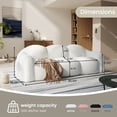 thumbnail image 4 of The Magic Home 90" Modern Cloud Couch for Living Room, Boucle LoveSeat 3 Seater Sofa, Plush Floor Sofa Couch for Bedroom, Apartment, Small Space (Beige Couch, No Assembly Required), 4 of 13