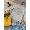 thumbnail image 3 of Circle Of Flowers Long Sleeve Toddler -Image by Shutterstock,  5 Toddler, 3 of 4