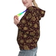 thumbnail image 2 of Sikiie Golden Snowflakes Women's Casual Hoodies Long Sleeve Lightweight Pullover Tops Loose Sweatshirt-Large, 2 of 7
