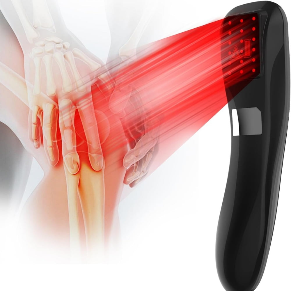 Mini Handheld Red Light Massager with 18 LED Beads (620nm), 1200mAh Battery, Rechargeable, for Hands, Legs, Back, and Shoulders