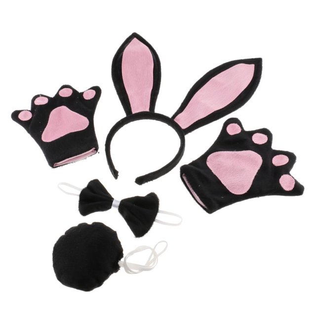 4 Unids / Set Kid Girls Bunny Rabbit Diadema De Accesorios Conjunto De Disfraces Yuyangstore Bunny Fancy Dress Sets