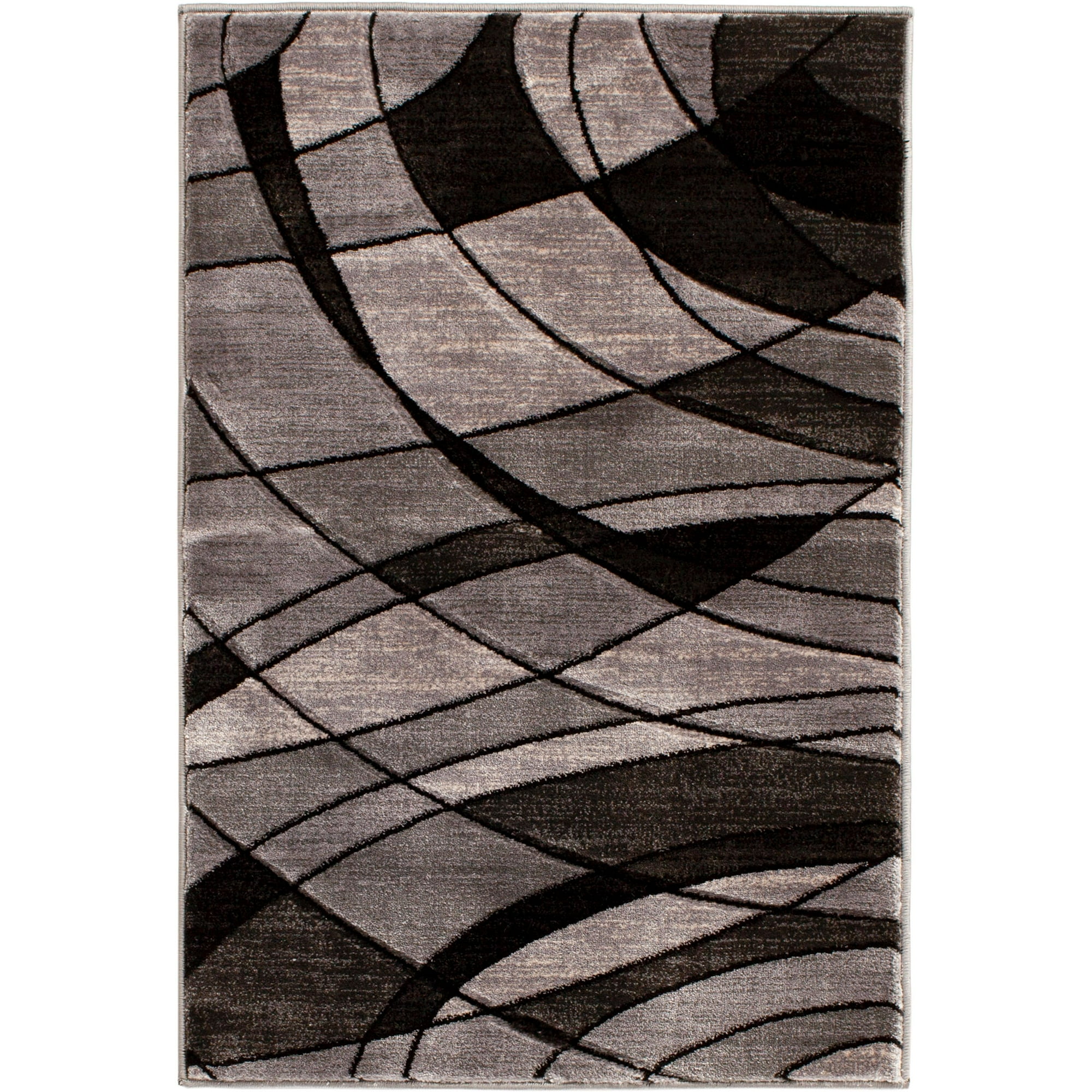 Better Homes & Gardens Abstract Indoor Area Rug, Gray, 5 ft x 7 ft