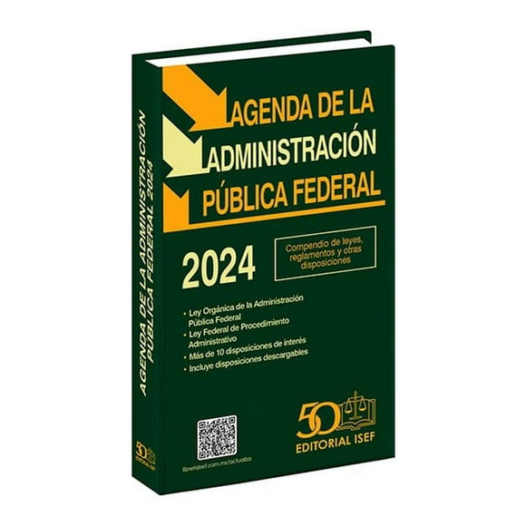 Libro Agenda De La Administracion Publica Federal 2024 Tapa Blanda, Autor Ediciones Fiscales Isef, Editorial Ediciones Fiscales Isef Sa