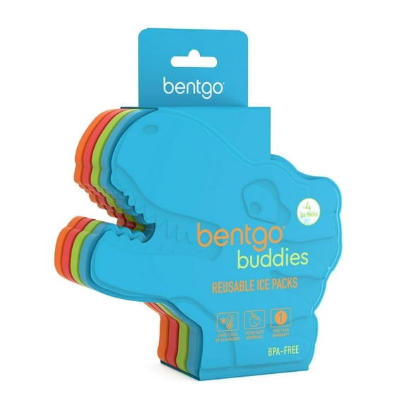 Bentgo Buddies Reusable Ice Pack - 4 Pack (Dinosaur)