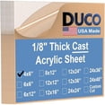 thumbnail image 3 of Duco Clear Cast Acrylic Sheets 1/8" Thick 12" X 16" - Pack of 2 Clear Acrylic Sheet - Thin Plexiglass Sheet 1/8 Inch Thick for DIY Crafts, Plexiglass Window Replacement, & 3mm Acrylic Panel Displays, 3 of 6