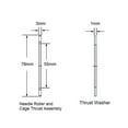thumbnail image 3 of Arkzeo 2pcs AXK5578 Thrust Needle Roller Bearings 55x78x3mm with AS5578 Washers, 3 of 8