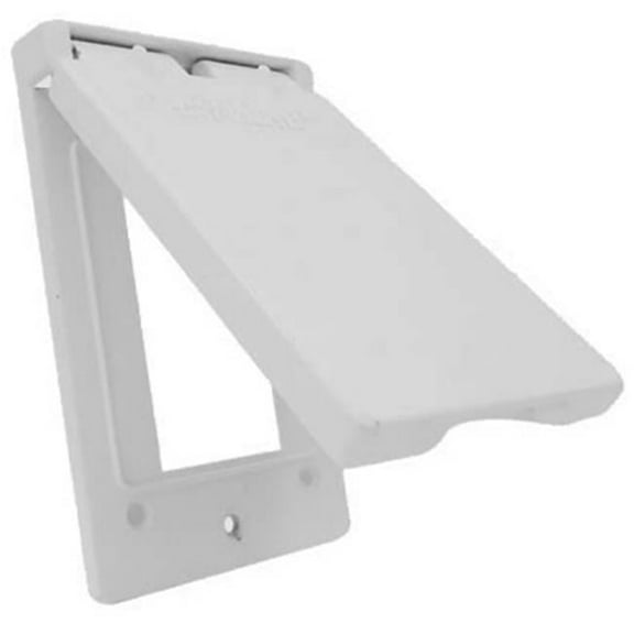 1C-GV-W Vertical Ground Fault Interrupter Single Gang Flip Cover, White