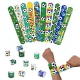 thumbnail image 1 of 10 pulseras de fútbol coloridas para niños y niñas, ideales para fiestas temáticas de fútbol, regalos y recuerdos., 1 of 12