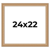 24x22 Frame Charleston Honey Brown Solid Wood Picture Frame Width 1.75 Inches | Interior Depth 0.5