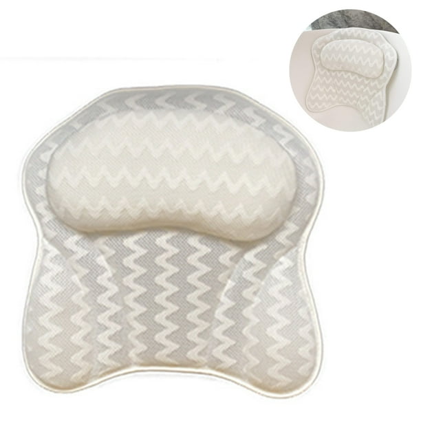 Bath Pillow for Bathtub 6 Suction Cups Extra Strong Suction Bath