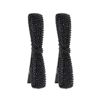 Unique Bargains 1 Pair Fashion Bow Hair Clips Hairdo Clip Black