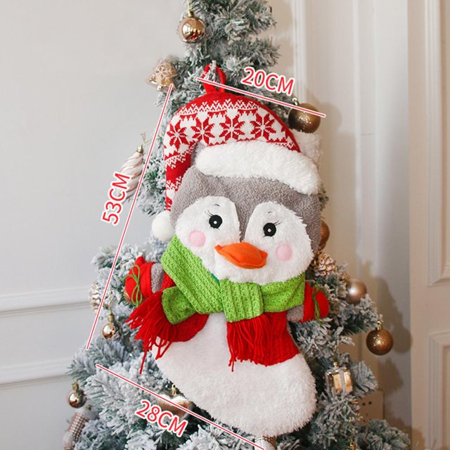 Calcetín De Dulces De Navidad Bolsas De Regalo De Navidad Colgante De Calcetín De Navidad Para Dormitorio Y Árbol De Navidad Noticed HA041421-01