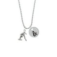 thumbnail image 2 of Delight Jewelry Silvertone Gymnast Balance Beam Silvertone Script Initial Disc - & - Charm Necklace, 20"+3", 2 of 4