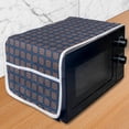 thumbnail image 1 of Moroccan Microwave Oven Cover, Repeating Dark Tones Traditional Oriental Flowers in Squares, Water Resistant Organizer with Pockets for Kitchen, 36" x 12", Dark Sky Blue Multicolor, by Ambesonne, 1 of 4