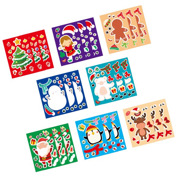 Pegatinas navideñas Strade Fareast Limited 24 piezas manualidades navideñas actividades navideñas para niños pequeños