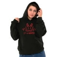 thumbnail image 3 of Heartbeat of a Hunter Cute Unisex Plus Fleece Graphic Hoodie Brisco Brands 2X, 3 of 5