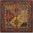 thumbnail image 2 of Safavieh Heritage Red Traditional Rug - Square 4', 2 of 5