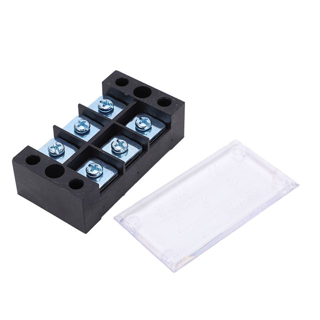 Screw Terminals Strip,2pcs Terminal Strip 45A Terminal Block Dual Row Screw Terminals Strip Time-Tested Durability