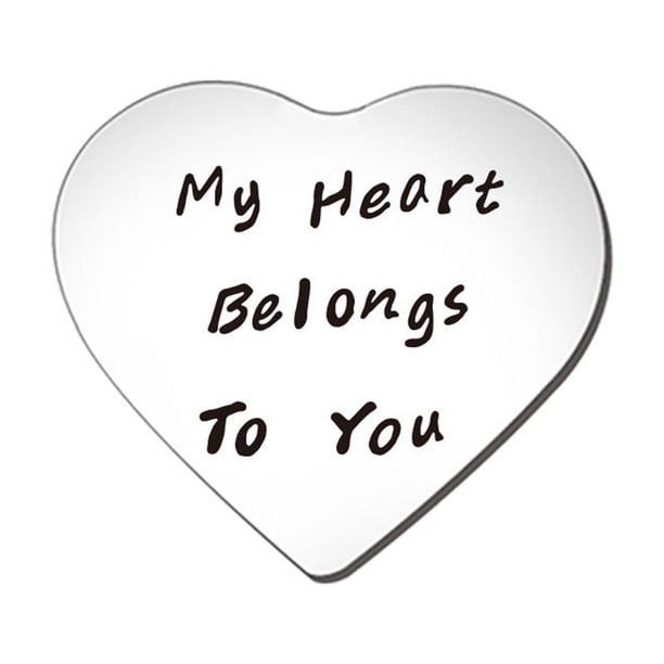 1 Unidad De Palabras De Ánimo, Acero Inoxidable, En Forma De Corazón, Recuerdo, Citas Motivadoras, Amor, Familia, Amistad, Recuerdo, Accesorios En Forma De Corazón