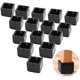 thumbnail image 1 of 24 protectores cuadrados para patas de sillas, protectores de patas para mesas y sillas, PVC, tapas cuadradas con fieltro, cuadrados negros, protectores para patas de sillas, patas de mesa, patas de s, 1 of 5