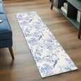 thumbnail image 4 of Blue White Flowers Runner Rug 2x6 FT,Non Slip Hallway Rugs,Spring Summer Floral Botanical Washable Soft Floor Carpet Throw Runner Carpet Long Rugs for Entryway Kitchen Bedside Sliding Door, 4 of 8