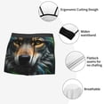 thumbnail image 3 of Yiaed Realistic Style Colorful Wolf Print Men's Soft Cotton Boxer Shorts Breathable Boxers Underwear Moisture-Wicking Underwear Stretch Boxer Briefs for Man-XX-Large, 3 of 5
