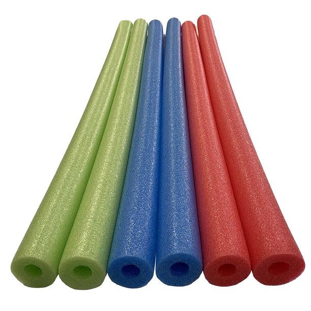 Oodles of Noodles Deluxe Foam Pool Swim Noodles 6 PACK 52 Inch Bulk