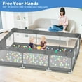 thumbnail image 6 of babyeap Baby Playpen,71*50 Inch Extra Large Baby Playards for Babies and Toddlers,Fence Baby Play Yards for Indoor & Outdoor with Breathable Mesh,Dark Gray, 6 of 7