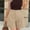 Khaki, variant on Shorts for Women Elegant Dressy Shorts for Summer to Smart-Casual Wardrobe with Pockets and Wide-Leg White M