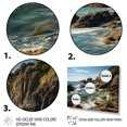 thumbnail image 3 of Designart "Rocky Coastline Rocky Beach painting I" Nautical & Beach Floater Framed Canvas Art Print, 3 of 7