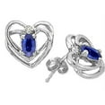 thumbnail image 2 of Tommaso Design� Oval 5x3mm Genuine Sapphire Earrings, 2 of 9