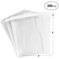 thumbnail image 3 of 200 Pack Clear Resealable Cellophane Bags - Thick 1.4 MIL Glossy Self Seal Cello Bag for Gifts, Food, Soap, Candles and Bakery Goods (3" X 3" - 200 Pack), 3 of 4