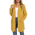thumbnail image 4 of WUJINXIA Womens Lightweight Loose Fit Cardigan Coat Open Front Long Sleeve Sweater Jacket with Side Pockets, 4 of 6