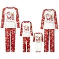 thumbnail image 3 of Conjuntos de pijamas familiares navideños a juego con estampado de alce de Papá Noel de dibujos animados, camisetas de manga larga, pantalones, ropa de estar en casa, ropa de dormir suave, aspecto nav, 3 of 4