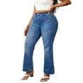 thumbnail image 2 of High Waist Straight Leg Stretch Denim Jeans, 2 of 7