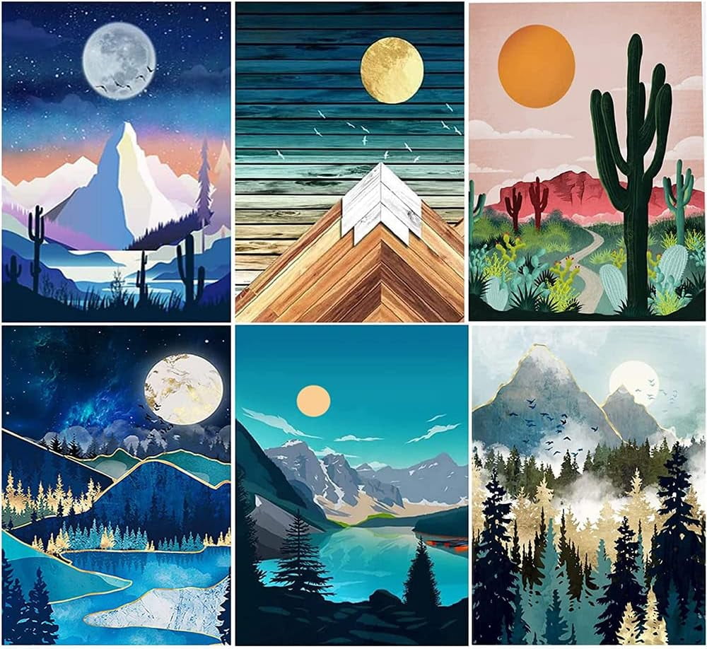 Peinture à Faire Soi-même Pour Adulte Mount Fuji - Kit De Peinture Par Numeros Pour Adultes Peinture Un Numero Avec Pinceaux Loisirs Pour Femme Peinture Par Numeros Pour Decoration De Chambre