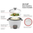 thumbnail image 2 of EUROSTAR RC620W 20-Cup Rice Cooker, White, 2 of 3