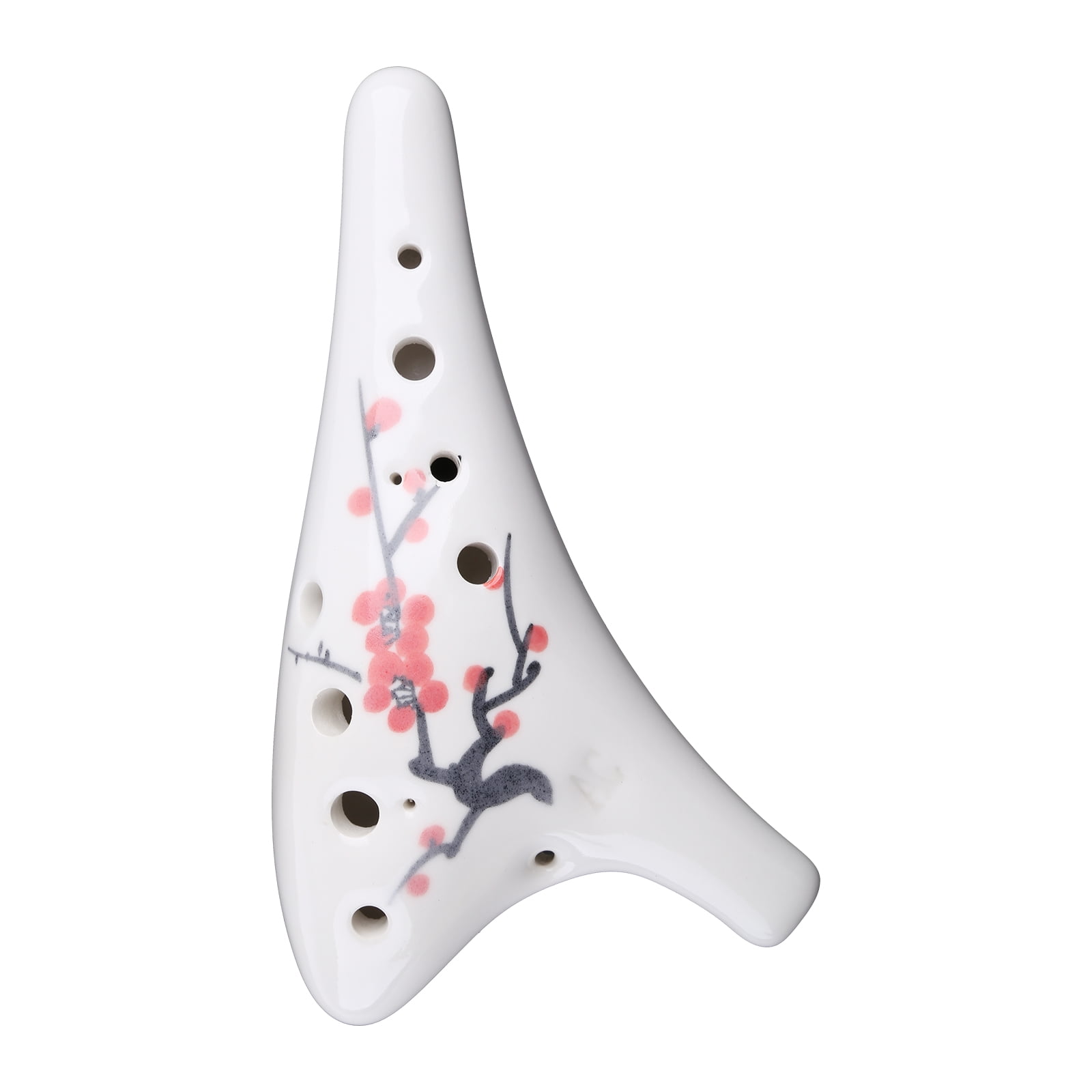 Alto C Ceramic Ocarina Hand Painting "Plum Blossom/Bamboo" 12 Hole