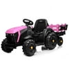 SalonMore Ride On Tractor 12V Battery Powered Electric 6-Wheeler Car for Kid - Pink